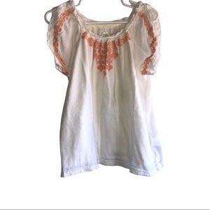 Kid's Gap Coral Embroidered Top